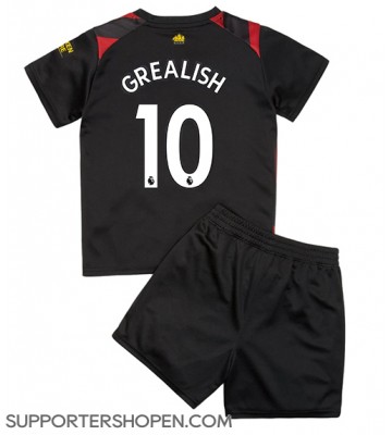 Manchester City Jack Grealish #10 Bortatröja Barn 2022-23 Kortärmad (+ korta byxor)
